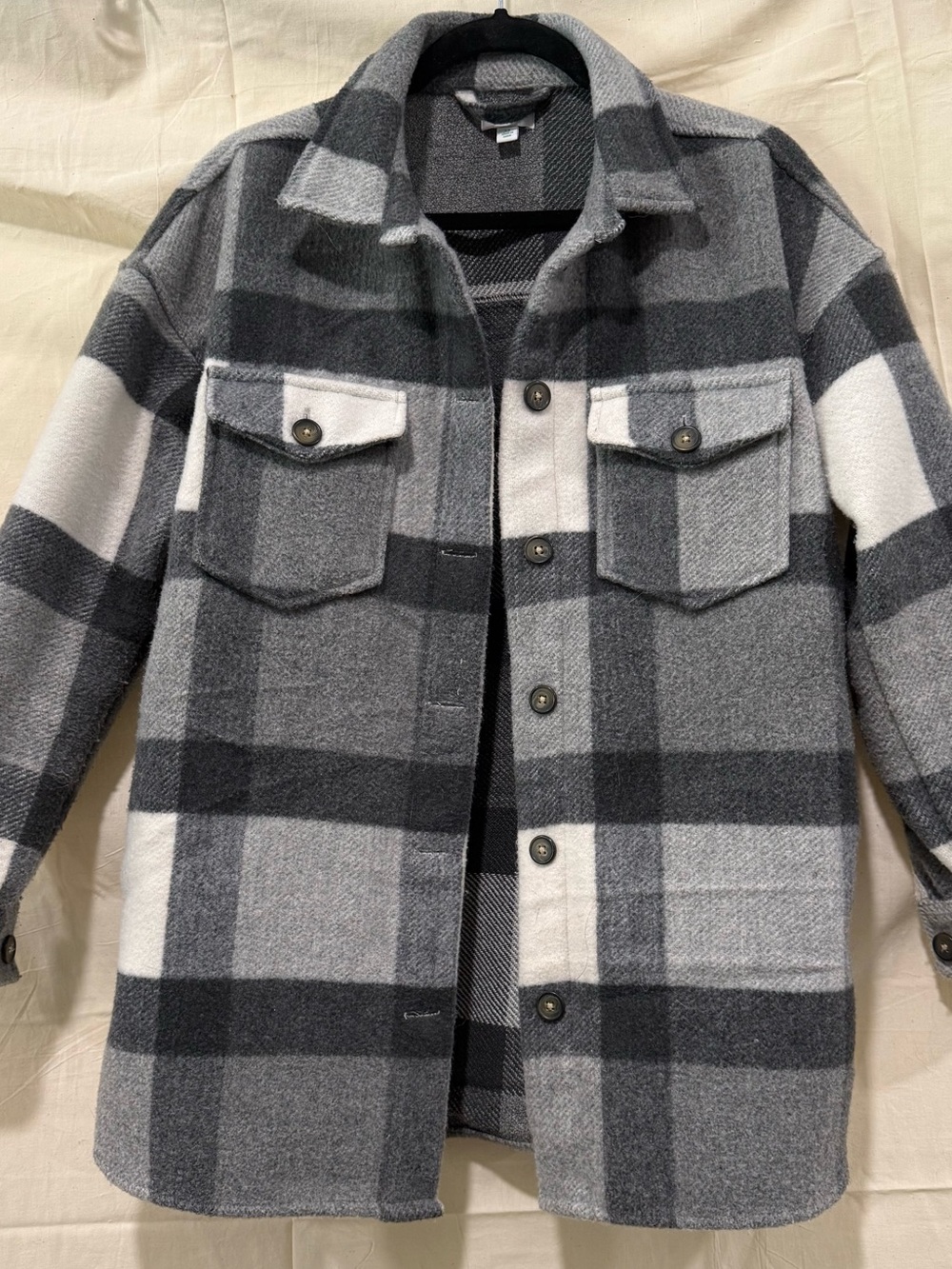 Dip Buffalo Check Wool Shaket